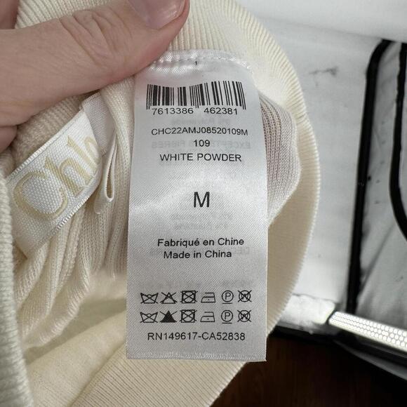 Chloe skirt medium M ivory crochet ribbed wool maxi designer luxury boho fall - Picture 4 of 9